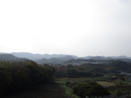 大阪・和歌山府県境の和泉山脈が見えてくる