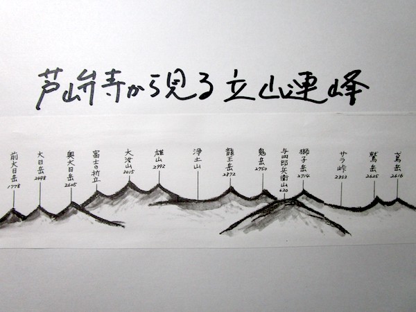 芦峅寺から見る立山連峰
